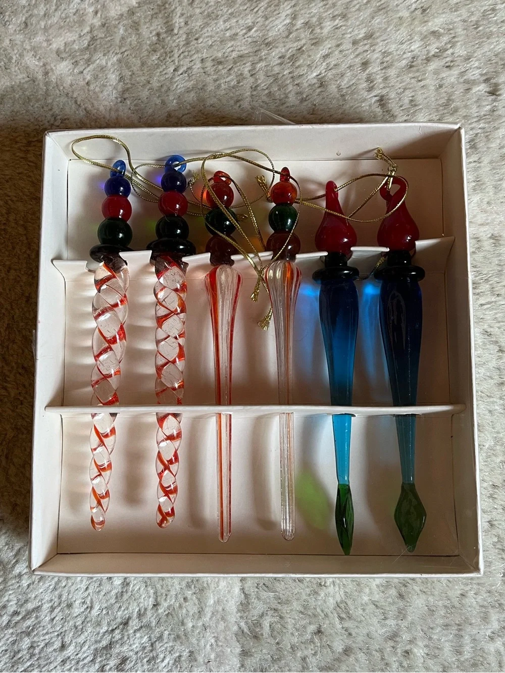 Vintage Pier 1 Icicle Ornaments
